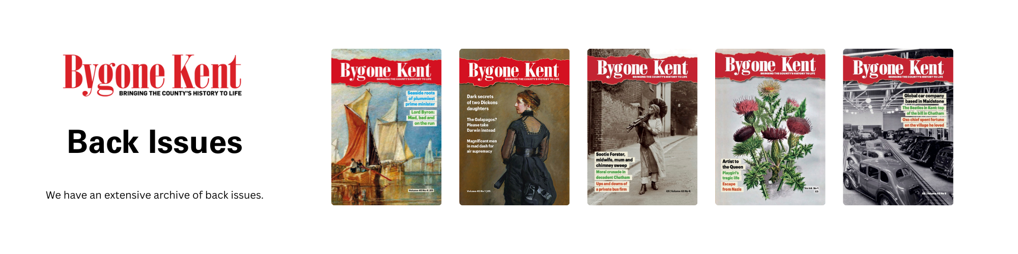 Bygone Kent Back Issues Banner